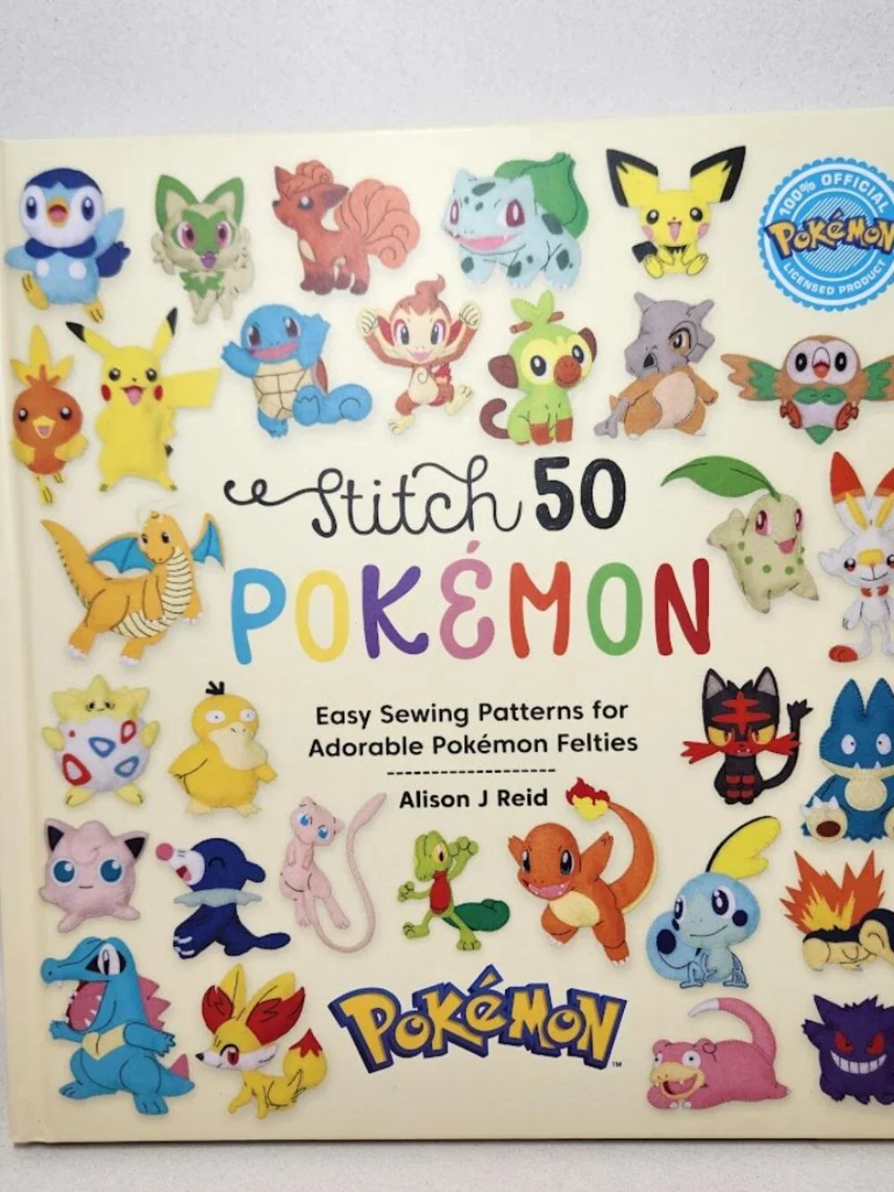 NEW Hardcover Pokemon Sewing Characters Pattern Book Felt Animals Craft Crafting